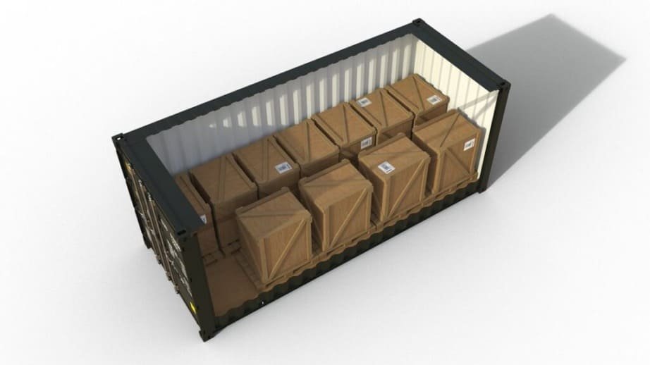 20ft containers can fit 10 Standard Pallets and 11 Euro Pallets.