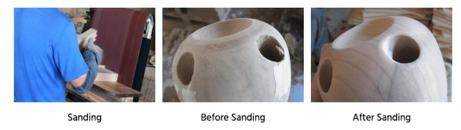 Sanding Process for wooden toy